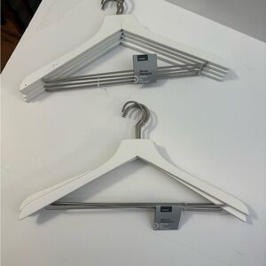 Made By Design White Wood Hangers with Metal Hooks